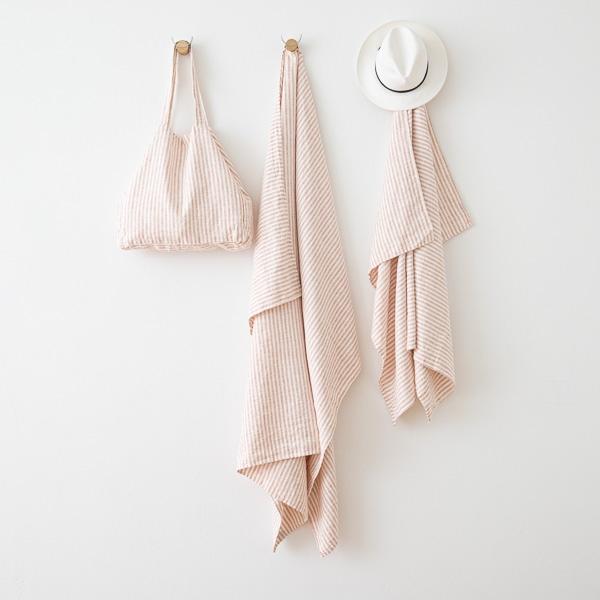 Linenme Rosa Linen Beach Bag Brittany