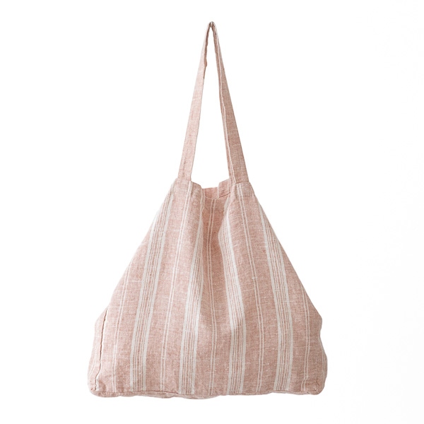 Linenme Rosa Linen Beach Bag Multistripe