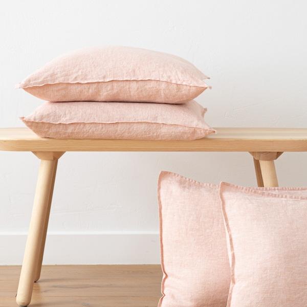 Linenme Rosa Linen Cushion Cover Crushed Melange