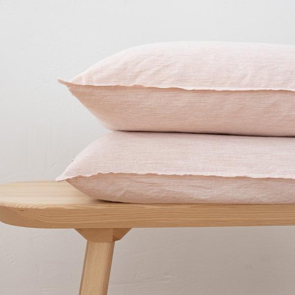 Linenme Rosa Linen Cushion Cover Pinstripe Washed