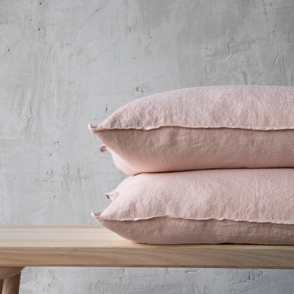 Linenme Rosa Linen Cushion Cover Stone Washed