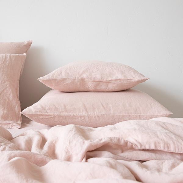 linenme Rosa Linen Pillow Case Stone Washed