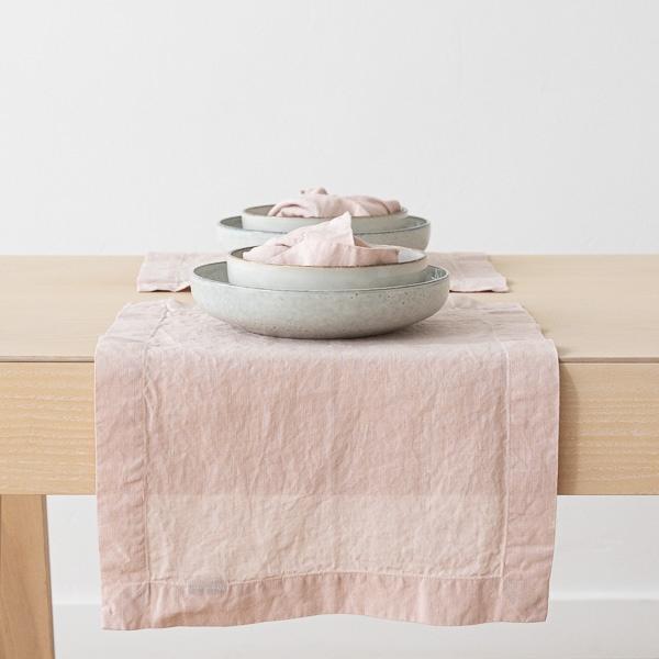 Linenme Rosa Linen Placemat Stone Washed