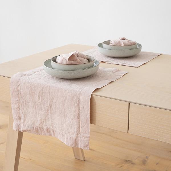 Linenme Rosa Linen Placemat Stone Washed