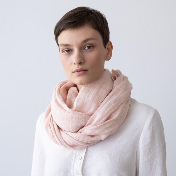 Linenme Rosa Linen Summer Scarf Garza