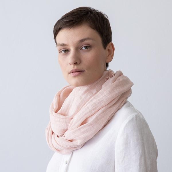 Linenme Rosa Linen Summer Scarf Garza