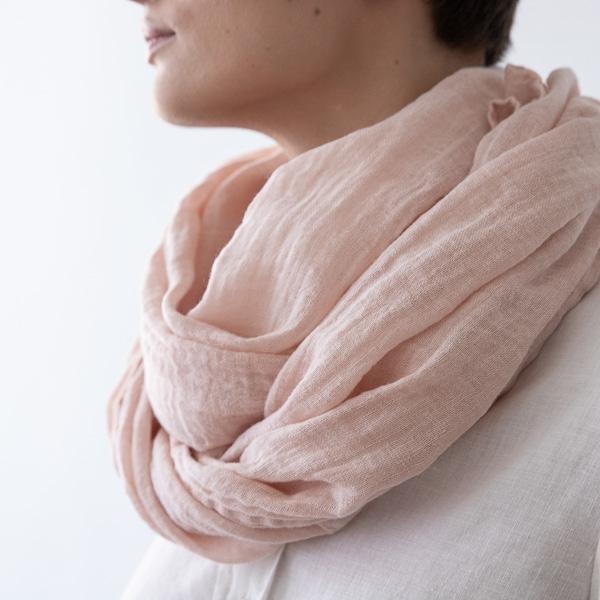 Linenme Rosa Linen Summer Scarf Garza