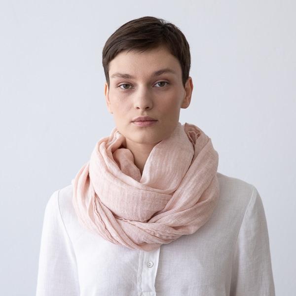 linenme Rosa Linen Summer Scarf Garza