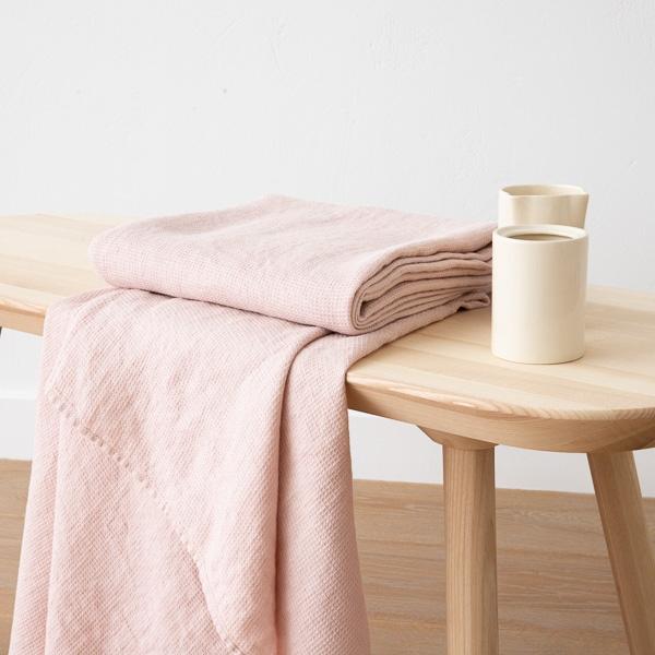 linenme Rosa Linen Waffle Bath Towel Washed