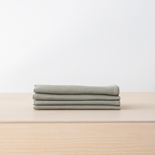 linenme Sage Green Linen Napkin Lucia