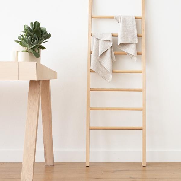 Linenme Set Of 2 Birch Linen Hand Towels Francesca