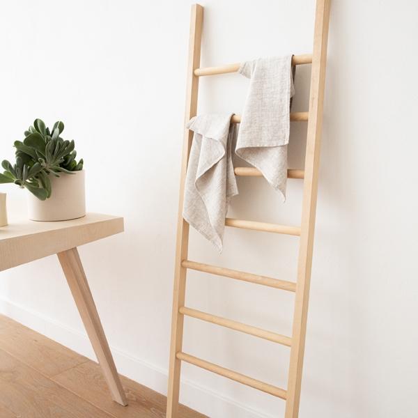 Linenme Set Of 2 Birch Linen Hand Towels Francesca