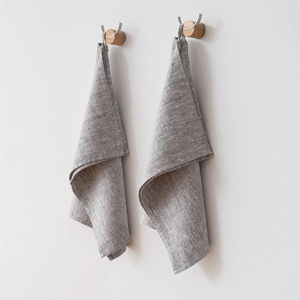 Linenme Set Of 2 Blue Linen Tea Towels Francesca