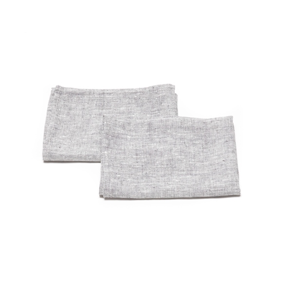 Linenme Set Of 2 Blue Linen Tea Towels Francesca