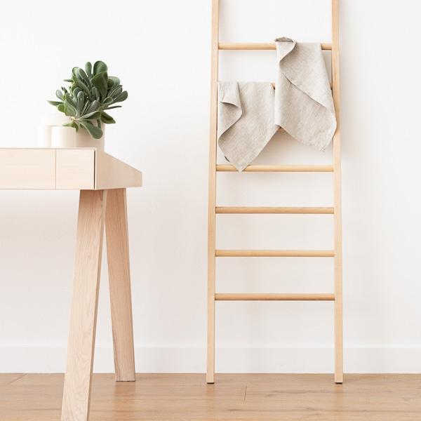 Linenme Set Of 2 Hand Towels Beige Linen Twill