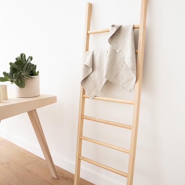 Linenme Set Of 2 Hand Towels Beige Linen Twill