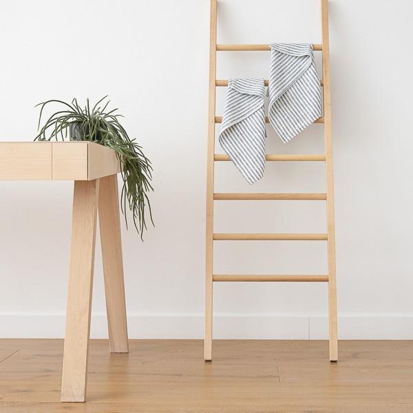 Linenme Set Of 2 Indigo Linen Hand Towels Brittany