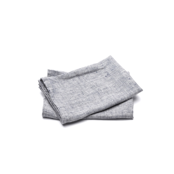 Linenme Set Of 2 Indigo Linen Tea Towels Francesca