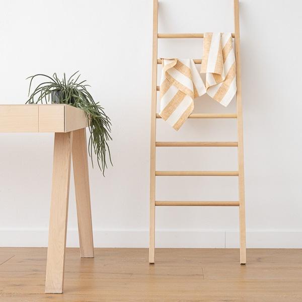 Linenme Set Of 2 Linen Hand Towels Gold Philippe