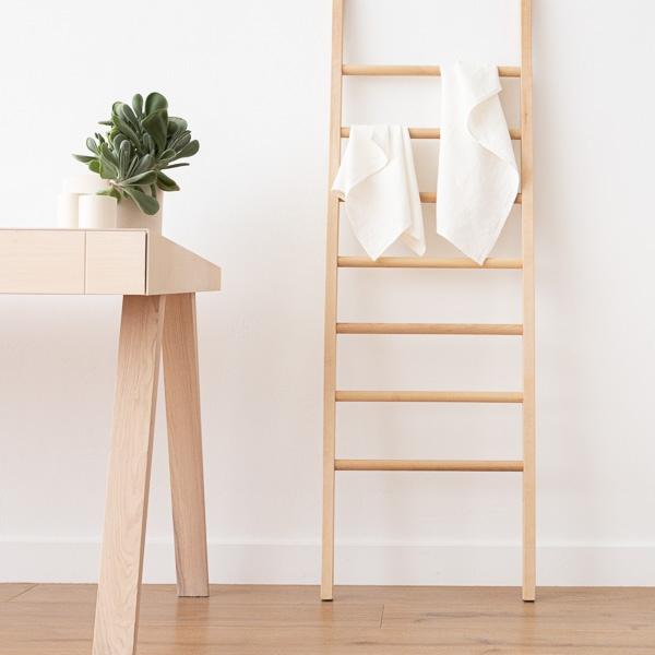 Linenme Set Of 2 Linen Hand Towels Off White Twill