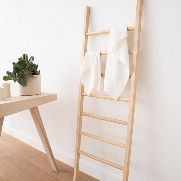 Linenme Set Of 2 Linen Hand Towels Off White Twill