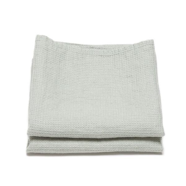 Linenme Set Of 2 Linen Waffle Hand Towels Sea Foam