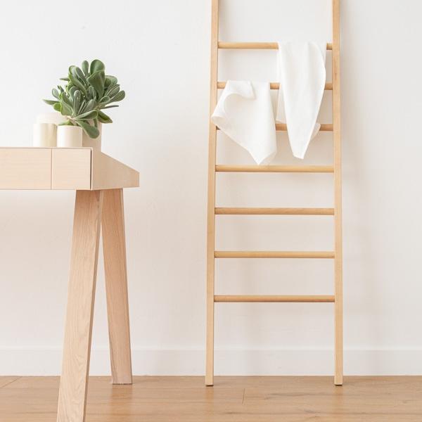 Linenme Set Of 2 Off White Linen Hand Towels Lara