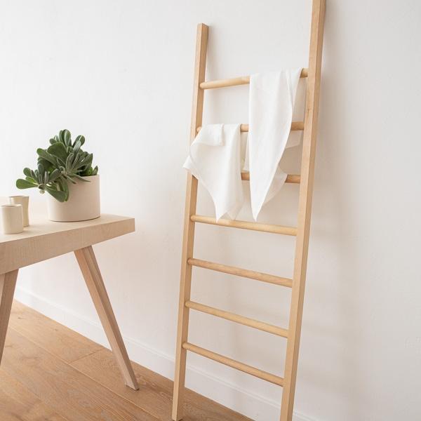 Linenme Set Of 2 Off White Linen Tea Towels Lara