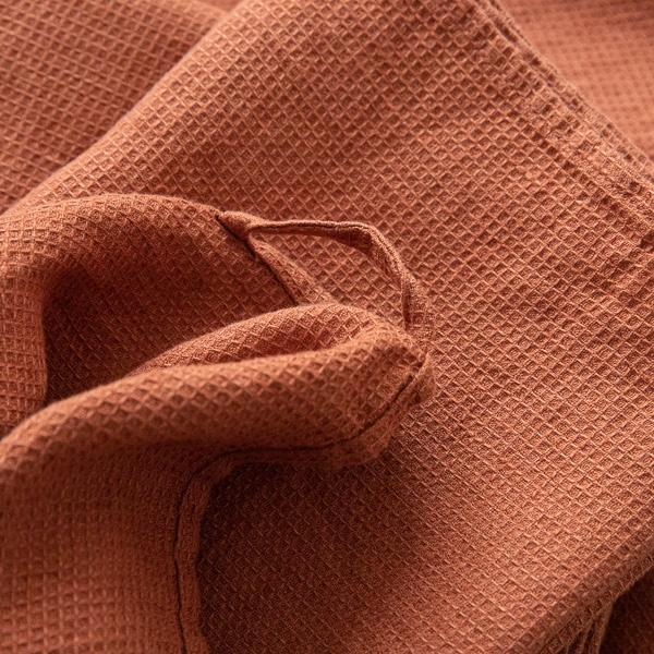 Linenme Set Of 4 Brick Linen Wash Cloths Waffle
