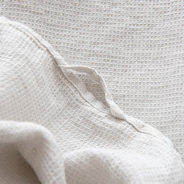 Linenme Set Of 4 Silver Linen Cloths Washed Waffle