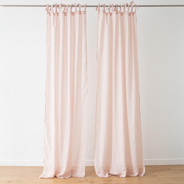Linenme Sheer Linen Curtain With Ties Rosa Garza