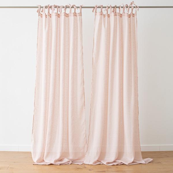 Linenme Sheer Linen Curtain With Ties Rosa Garza