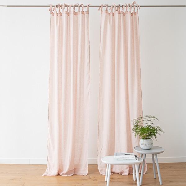 linenme Sheer Linen Curtain With Ties Rosa Garza