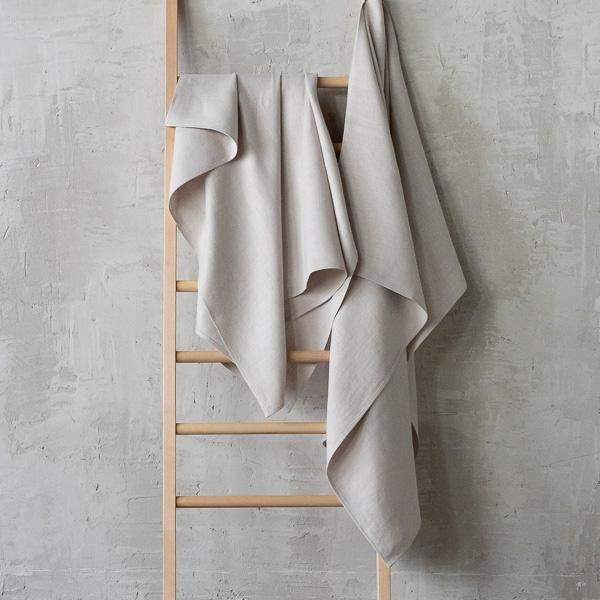 Linenme Silver Linen Bath Towel Lara