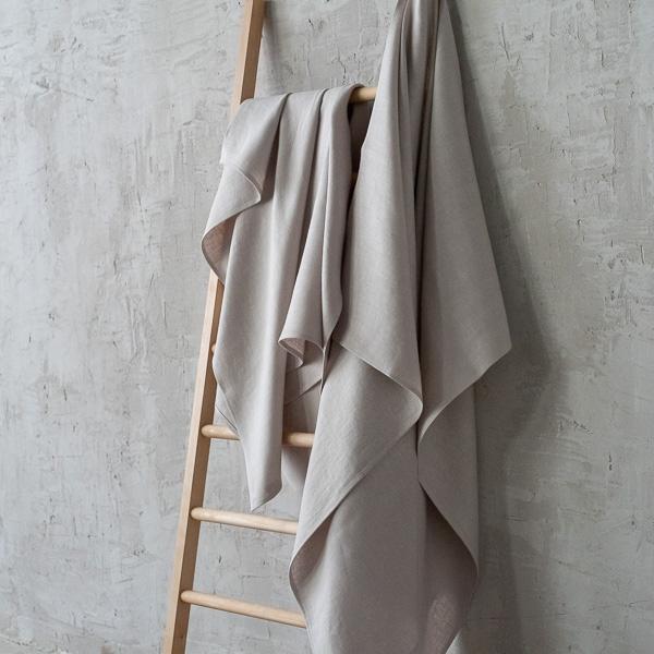 Linenme Silver Linen Bath Towel Lara