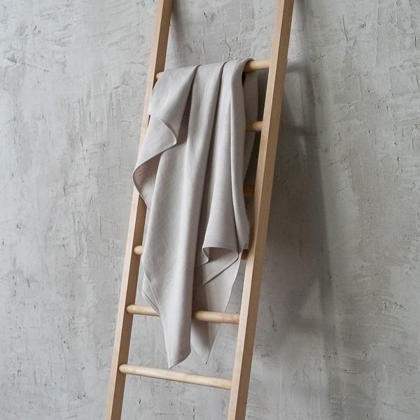 Linenme Silver Linen Bath Towel Lara
