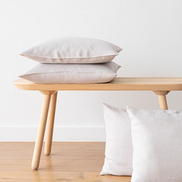Linenme Silver Linen Cushion Cover Lara