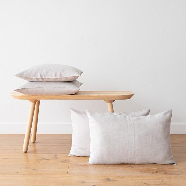 linenme Silver Linen Cushion Cover Lara