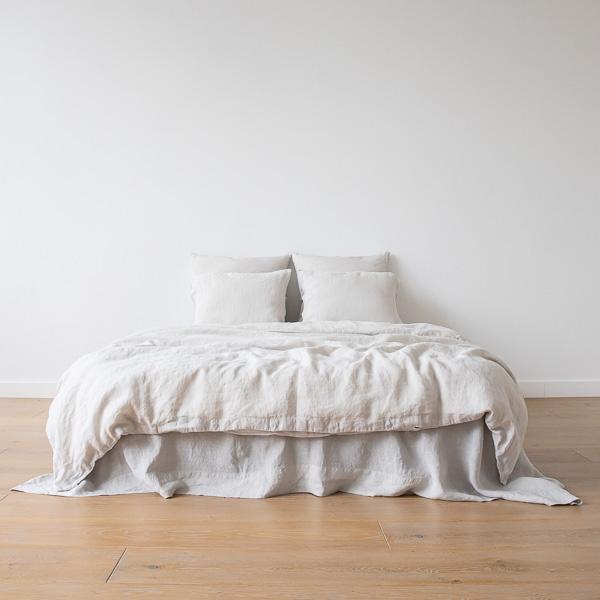Linenme Silver Linen Duvet Stone Washed