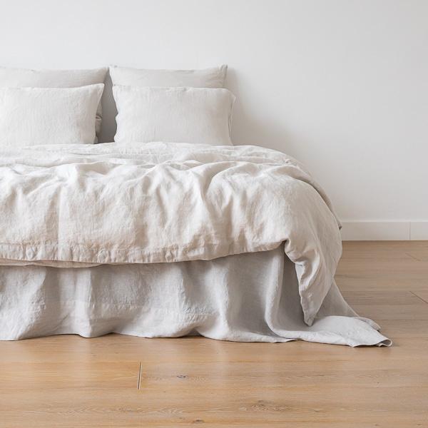 linenme Silver Linen Duvet Stone Washed