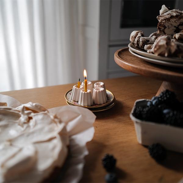 Linenme Small Porcelain Candle Holder Matte White