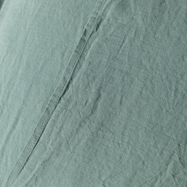 Linenme Spa Green Linen Cushion Cover Stone Washed