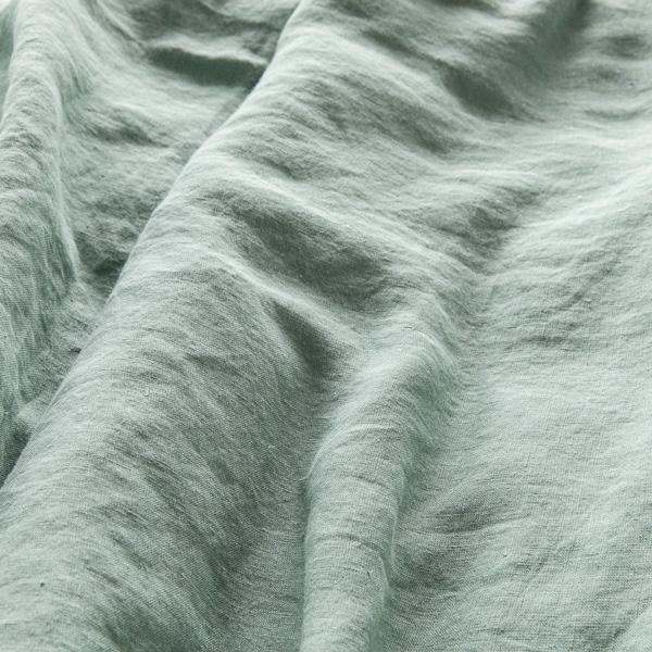 Linenme Spa Green Washed Bed Linen Flat Sheet
