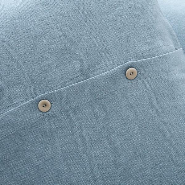 Linenme Stone Blue Linen Cushion Cover Lara