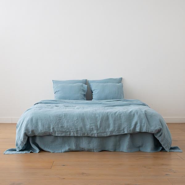 Linenme Stone Blue Stone Washed Bedlinen Set