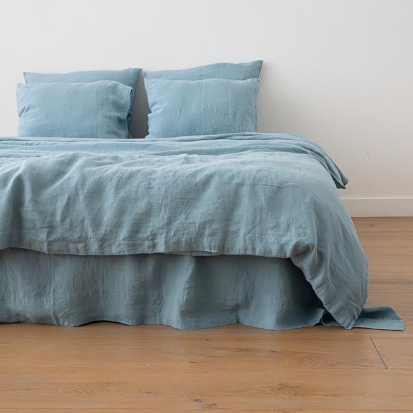 Linenme Stone Blue Stone Washed Bedlinen Set