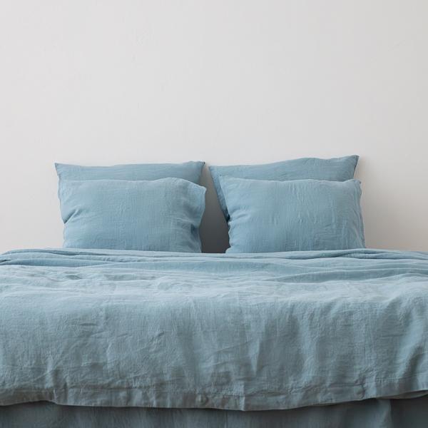 linenme Stone Blue Stone Washed Bedlinen Set
