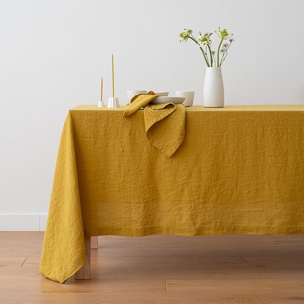 Linenme Stone Washed Antique Gold Linen Napkin