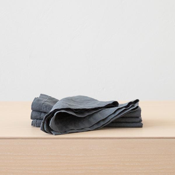 linenme Stone Washed Blue Linen Napkin