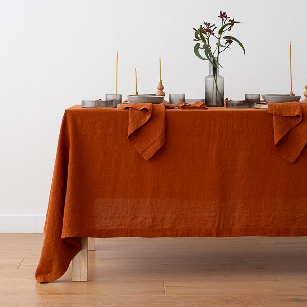 Linenme Stone Washed Cinnamon Linen Napkin